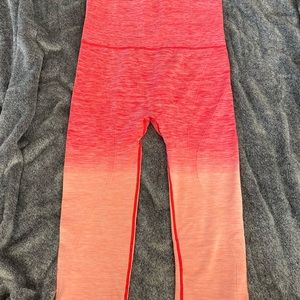 Large ombré cropped leggings